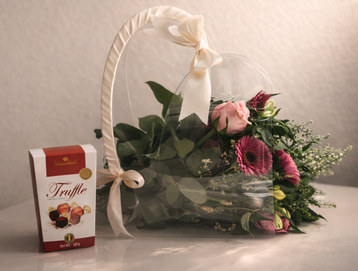 Blush Gesture – Flower & Chocolate Set